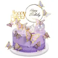 Produktbild: 22 Stück Tortendeko GeburtstagSchmetterlinge Deko TorteKuchen DekoCake Topper...