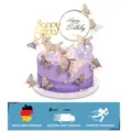 Produktbild: Elegantes Schmetterlings Kuchen Deko Set –  für Hochzeit und Party