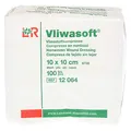 Produktbild: Vliwasoft Stoma Kompressen 10x10 cm 4fach, 100 St