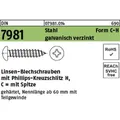 Produktbild: Blechschraube Din 7981 Liko M.kreuzschlitz-ph C3,9 X 6,5-h Stahl Galvanisch Verzinkt M.spitze