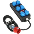 Produktbild: Brennenstuhl Portabler Stromverteiler BSV P (2m Kabel, 6X 230V/16A Steckdosen, CEE 400V/16A Stecker, Baustelleneinsatz und ständigen Einsatz im Freien IP44, Made in Germany)