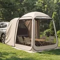 Produktbild: VEVOR Campingzelt, 182,88x182,88 cm, Pop-Up-Zelt für SUV-Heckklappe, tragbares Partyzelt 4-6 Personen mit Tragetasche, Seitenwände aus Netz, für Ca