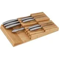 Produktbild: Relaxdays Messerhalter für Schublade Bambus Natur Für 16 Messer 5,5 cm x 24 cm x 40 cm 1,8 kg
