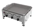 Produktbild: ChattenGlut Professional Gastrobräter 3-flammig Tischgerät Edelstahl Stahlbrenner für Flüssiggas 650x530x270mm (13,5 Pfanne)