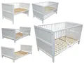 Produktbild: Micoland Kinderbett Juniorbett Beistellbett Babybett 3in1 weiß