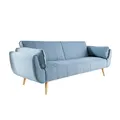 Produktbild: invicta INTERIOR Design Schlafsofa DIVANI 220cm hellblau Bettfunktion 3er Sofa Scandinavian Design Schlafcouch Schlaffunktion Couch