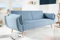 Produktbild: riess-ambiente Schlafsofa DIVANI 220cm hellblau / natur, Einzelartikel 1 Teile, Wohnzimmer · Strukturstoff · 3-Sitzer · Couch mit Bettfunktion · Retro