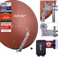 Produktbild: DUR-line Select 75/80R Alu Satellitenschüssel 80cm + Ultra Twin LNB 2 Teilnehmer