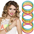 Produktbild: Boland 64455 - Armbänder Rave, 15 Stück, Armreife, Armketten, Hippie, Flower Power, 80er Jahre, Motto Party, Karneval