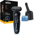 Produktbild: Braun Elektrorasierer Series 5, 52-B7000cc, blau, Wet und Dry, mit Reinigungsstation
