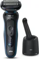 Produktbild: Braun Series 5 52-B7000cc Rasierer schwarz/blau Nass/Trocken Akku Station