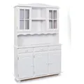 Produktbild: ebuy24 Siena Vitrinenschrank mit 3+2 Türen und 3 Schubladen Weiss