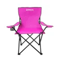 Produktbild: 24MOVE® Faltstuhl pink Campingstuhl Anglerstuhl mit Getränkehalter - Anglersessel klappbar - Klappstuhl Gartenstuhl Faltstuhl Relaxsessel Campingsessel faltbar, Polyester, für draußen oder drinnen