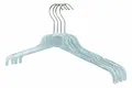 Produktbild: RSR Hangers Kleiderbügel 50 Stück Transparent Klar FO 43 cm Kunststoff 360° drehbarer Haken | Hemdenbügel | Blusenbügel | Jackenbügel Platzspar mit Rockkerbe