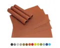 Produktbild: matches21 HOME & HOBBY Platzset Tischsets BORDA 6er Set Kupferfarben als Tischuntersetzer, (6-St), Abwaschbare Platzsets als Tischunterlagen für Ess-Tisch Tisch-Deko