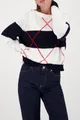Produktbild: Monari Strickpullover Rundhalsausschnitt, Regular Fit, Bändchengarn mit Intarsie-Muster