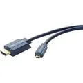 Produktbild: clicktronic HDMI Anschlusskabel 5.00 m Blau 70330 Audio Return Channel, vergoldete Steckkontakte, 4K UHD HDMI-Kabel