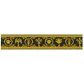 Produktbild: Profhome Bordüre 343051-GU Exklusive Luxus Tapete Barock matt gelb schwarz 0,45 m2, leicht strukturiert, matt, (1 Rolle, 0,45 qm), Bordüre in schwarz goldfarben|schwarz 0.09 m x 5 m