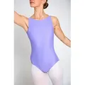 Produktbild: tanzmuster Body Damen Ballettanzug Birte mit Cut-out Rücken Klippverschluss im Nacken lila 38