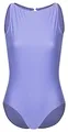 Produktbild: tanzmuster Ballett Trikot Damen ärmellos - Birte - BH-Pad-Einschub - Cut-Out Rücken - geraffter Ausschnitt - flieder 38 - Tanz Body - Ballettkleidung für Erwachsene