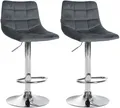 Produktbild: CLP Barhocker Jerry Samt (2er Set, 2 St., 2er), höhenverstellbarer und drehbar