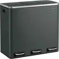 Produktbild: Songmics Mülleimer LTB54GS, anthrazit-grau, aus Kunststoff, 3 x 18 Liter