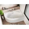 Produktbild: RIHO Aryl Eck-Badewanne, Version links, mit Air-System, Einbau, 2-Sitzer, weiß, B022009005, Ausführung: 153,5x100,5x47cm, Nutzinhalt: 150 Liter