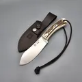 Produktbild: Joker Nessmuk Hirschhorn Messer Jagdmesser 14C28N Stahl Lederscheide