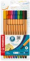 Produktbild: STABILO Fineliner STABILO point 88 Fineliner - 0,4 mm - 10er Set - Standardfarben
