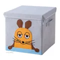 Produktbild: LIFENEY meets Die Maus Aufbewahrungsbox mit Deckel für Kinder – Box mit der bekannten Maus zum Verstauen von Spielzeug – 30 x 30 x 30 cm passend für klassische Würfelregale