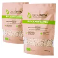 Produktbild: GreatVita Bio Hanfsamen, geschält, (2 x 1000g) natürliches Protein, Eiweiß