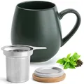 Produktbild: Teetasse mit Deckel und Sieb - 550 ml - Große Teetasse mit Sieb - XXL Tasse m...