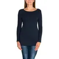Produktbild: Alkato Langarmshirt Alkato Damen Langarm Longshirt Langarmshirt Tunika Basic Shirt blau XL