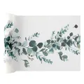 Produktbild: Santex Eukalyptus Dekorativ Tischläufer Weiß / Grün - 26 cm x 3 m