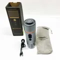 Produktbild: CONQUECO Kaffeemaschine Auto Espressomaschine 12v: Tragbare Akku Espresso Maker für Camping Reise - Mini Mobile kapselmaschine Unterwegs fur Wohnmobil Lkw - NS Kapsel Kompatibel (Silber)