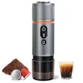 Produktbild: CONQUECO Kaffeemaschine Auto Espressomaschine 12v: Tragbare Akku Espresso Maker für Camping Reise - 2,5 Minuten Schnelles Erhitzen - 8 Tassen Espresso für Eine Ladung