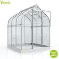 Produktbild: SET Vitavia Gewächshaus Orion 3800 202x195cm ESG eloxiert + Fundamentsrahmen