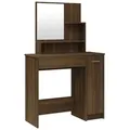 Produktbild: vidaXL Schminktisch mit Spiegel Braun Eichen-Optik 86,5x35x136 cm