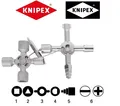 Produktbild: KNIPEX 001101 Schaltschrankschlüssel TwinKey® 6 Funktionen mit Magnet