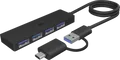 Produktbild: ICY IB-HUB1424C3 - USB 3.0 4-Port Hub, 4x A, USB-A/C Anschlusskabel