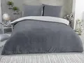 Produktbild: MALIKA Winter Plüsch Wendebettwäsche Nicky-Teddy 'Cashmere Touch' 135-155 - 200x200 Coral Fleece, Farbe:Silber-ANTHRAZIT, Größe:155 x 220 cm