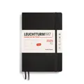 Produktbild: 370784 Wochenkalender Medium A5 2025, Softcover, Schwarz, Englisch