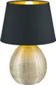 Produktbild: tischlampe Luxor35 cm Keramik/Textil gold/schwarz