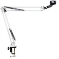 Produktbild: keepdrum NB35 WH Weiss Tisch-Mikrofonarm Mikrofonstativ Schwenkarm zur Tischmontage