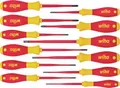 Produktbild: Wiha VDE Schraubendreher-Set 12teilig Schlitz, Kreuzschlitz Pozidriv, Kreuzschlitz Phillips, Plus/Minus, Innen-TORX
