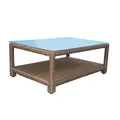 Produktbild: Famous Home Rattan Lounge Tisch 120x80cm Couchtisch Beistelltisch Braun
