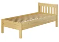 Produktbild: Hohes Holzbett 90x200 Kiefer natur Seniorenbett Einzelbett Zubehör wählbar V-60.55-09Federleisten