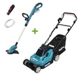 Produktbild: Makita Set DLM382Z 2x18V Akku-Rasenmäher mit DUR181Z Akku-Rasentrimmer 18V