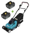Produktbild: Makita Set DLM382Z 2x18V Akku-Rasenmäher Set mit 2x Akku 6Ah ohne Ladegerät