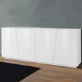 Produktbild: Moderner weißer Buffet-Schrank 200 cm mit 4 Türen und 2 Fächern Vega Day